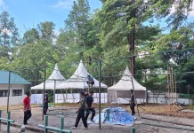 Panitia Kurban Masjid Agung Pasang Tenda Penyembelihan Hewan