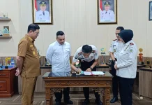 Pemkab Beltim Serahkan Sertifikat Tanah untuk Pembangunan Lapas