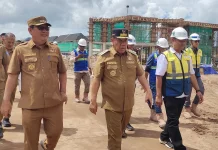 Gubernur Babel Tinjau Progres Pembangunan SMA Garuda di Beltim