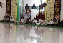 Peringatan 1 Muharram di Kenango, Nganggung di Masjid