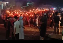 Taber Kampung Usir Roh Jahat di Desa Batu Rusa Bangka