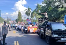 Dikawal 115 Personel, Aksi Dukung Prabowo di Pangkalpinang Berjalan Humanis