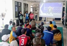 Pemkab Bateng - TVRI Babel Gelar Nobar di Simpang Katis