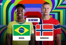 Jadwal Pertandingan Brasil versus Norwegia dan Meksiko versus Inggris