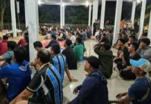 Algafry bersama Ratusan Warga Nobar Seru Spanyol vs Argentina