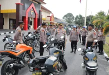 Polres Bangka Cek Kendaraan Operasional Dukung Pengoptimalan Pelayanan