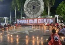 Rawat Demokrasi, DPD BMI Babel Gelar Renungan Malam Kudatuli di Titik Nol