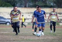 Duel di Lapangan Hijau, Pemkab Bateng Atasi BI Babel 3-1