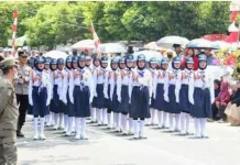 234 Regu Ikuti Pawai Indah HUT ke-81 RI di Koba