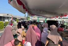 Beras 2 Ton Ludes, Warga Tuatunu Serbu Gerakan Pangan Murah jelang Maulid