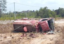 Mobil Damkar Belitung Kecelakaan saat Perjalanan Padamkan Karhutla