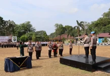 Kapolres AKBP Indra Feri Dalimunthe Lantik 5 Pejabat Polres Bangka