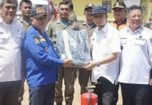 Bupati Algafry Rahman Resmikan Pos Damkar Lubuk Besar
