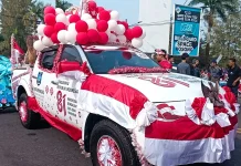 Mobil Hias Disperindag Babel Kampanye Bangga Pakai Produk Buatan Indonesia