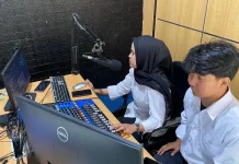 Peserta Maganghub Ikuti Latihan Siaran di RRI SP Belitung