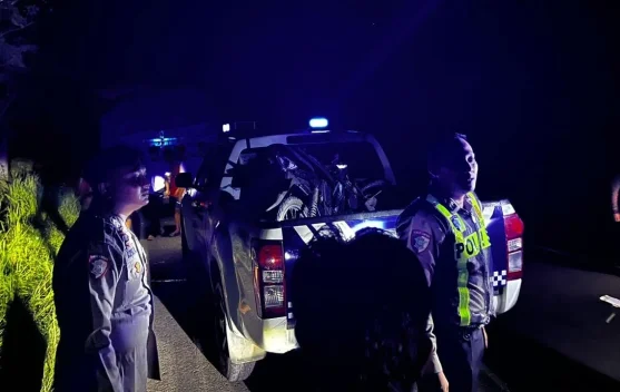 Satlantas Polres Belitung Tanggap Cepat Tangani Kecelakaan Ganda di Jalan Raya Sijuk