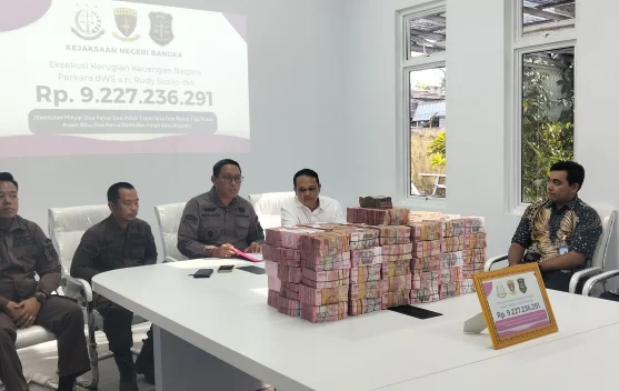 Kejari Bangka Kembalikan Uang Rp9,2 Miliar Masuk Kas Negara