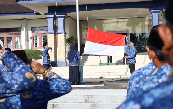 Upacara Harkitnas ke-118 di RRI Sungailiat, Gelorakan Semangat Boedi Utomo