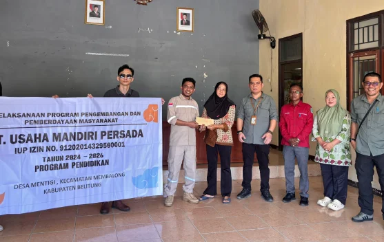 Cabdin ESDM Belitung Dampingi Perusahaan Menyaluran PPM di Desa Mentigi