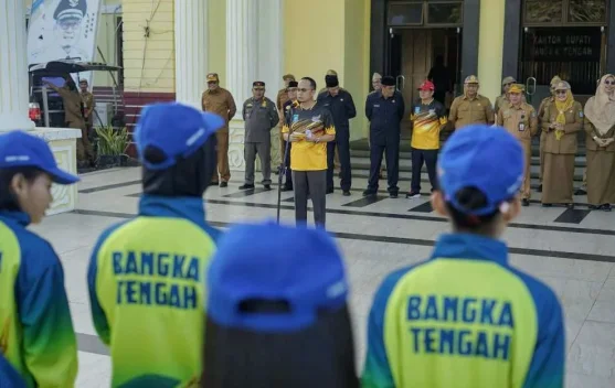 Bupati Algafry Lepas Kontingen POPDA