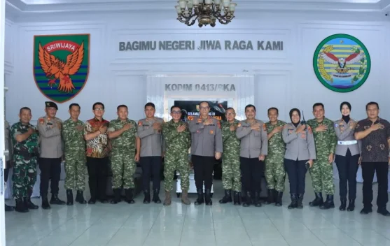 Silaturahmi ke Kodim 0413/BKA, Kapolresta Perkuat Kolaborasi Jaga Kondusivitas