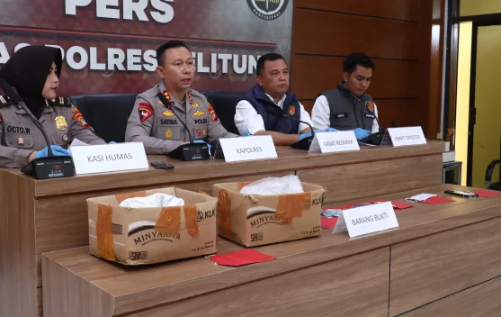 Polres Belitung Gagalkan Penyelundupan Timah 600 Kilogram Berkedok Ikan Asin