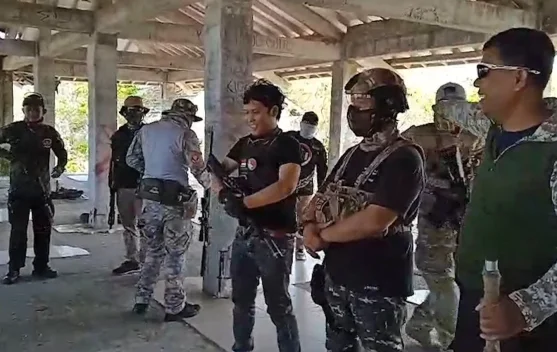 40 Peserta Airsoft Babel Adu Strategi di Pantai Batu Bedaun