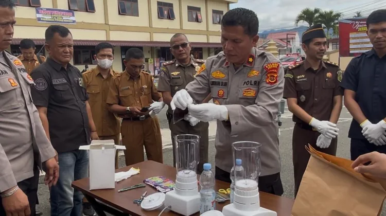 Polres Kerinci Musnahkan Barang Bukti Narkotika