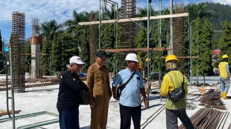 Progres Pembangunan Pasar Sungai Penuh Capai 45 Persen