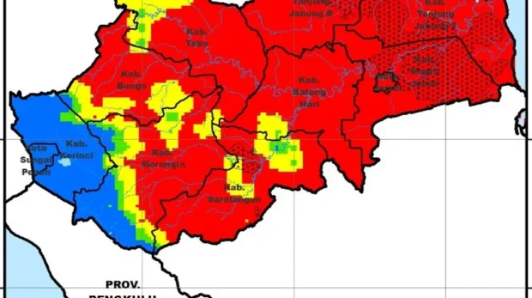 Kerinci dan Sungai Penuh Nihil Hotspot