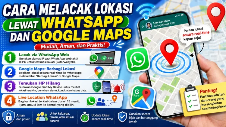 Cara Melacak Lokasi lewat WhatsApp dan Google Maps, Simak Langkah Lengkapnya