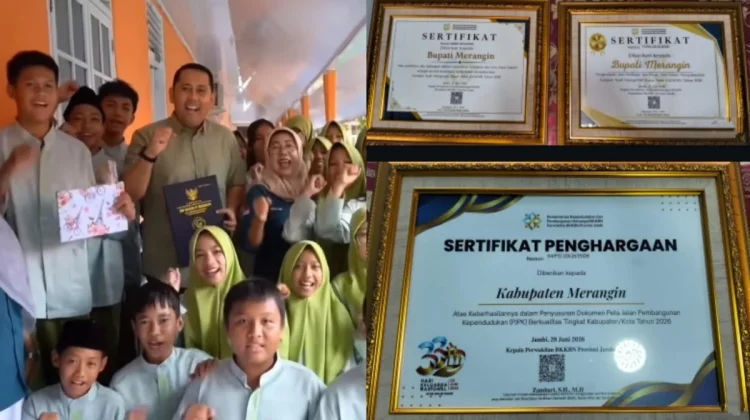 Torehkan Prestasi, Bupati Merangin  Borong Tiga Penghargaan dari BKKBN