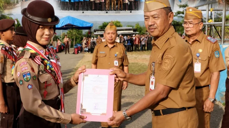 Wabup Murison Lepas 32 Pramuka Kerinci menuju Jamnas XII di Cibubur