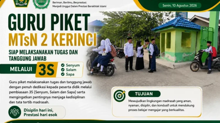 MTsN 2 Kerinci Dorong Kedisiplinan Peserta Didik