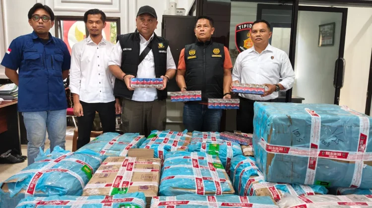Polres Kerinci Gagalkan Penyelundupan 499 Ribu Batang Rokok Ilegal