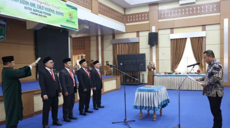 Lantik Pimpinan Baznas, Wako Alfin Tekankan Kepercayaan dan Optimalisasi Zakat