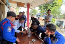 Damkar Sungai Penuh Sukses Evakuasi Pelepasan Cincin Pelajar