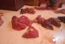Harga Daging Sapi Resmi Turun di Pasar Tanjung Bajure