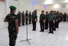 Dandim 0417/Kerinci Pimpin Tradisi Masuk Satuan