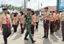 Kasdim 0417/Kerinci Pimpin Upacara Penutupan Pelatihan KKRI di Makodim