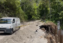 Jalur Sungai Penuh–Tapan Amblas, Pengendara Diminta Hati-Hati