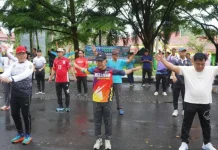Ratusan Warga Padati Taman Bujang Upik, CFD Perdana Merangin