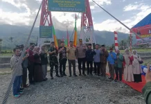 Jembatan Perintis Garuda Kodim 0417 Kerinci Resmi Beroperasi