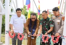 Wako Alfin Resmikan Jembatan Perintis Garuda KODIM 0417/Kerinci di Mekar Jaya