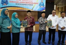 Wako Alfin Sambut TP PKK, Dukung Jambi Bersholawat