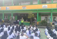 Satlantas Kerinci Edukasi Keselamatan Berkendara saat MPLS Siswa Baru