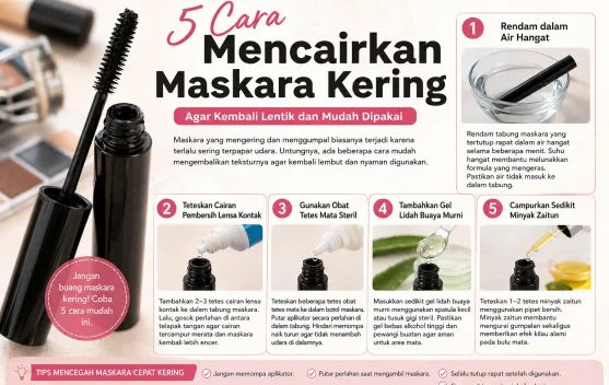 5 Cara Mencairkan Maskara Kering agar Kembali Lembut dan Mudah Dipakai