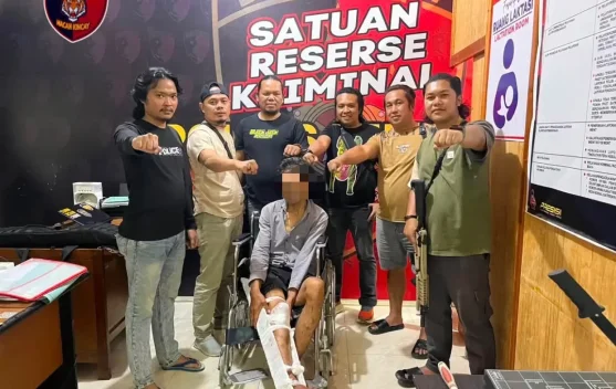 Polres Kerinci Bekuk Residivis Curanmor, Kaki Ditembak