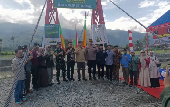 Jembatan Perintis Garuda Kodim 0417 Kerinci Resmi Beroperasi