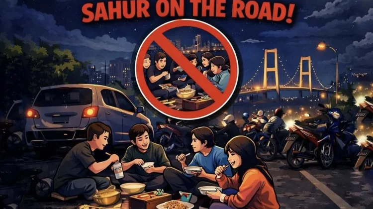Satlantas Polrestabes Surabaya Larang Sahur On The Road